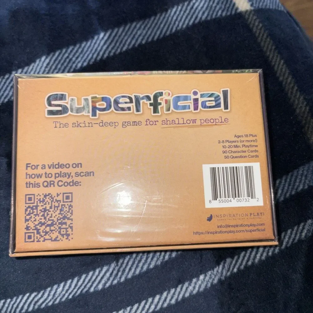 Superficial The Skin-Deep Game For Shallow People Ages 18+ 2-8 Players